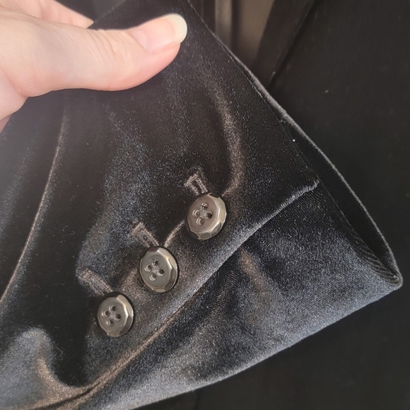 Joan Vass‎ Black Velvet Career Blazer Size 3p 16 - Picture 6 of 9